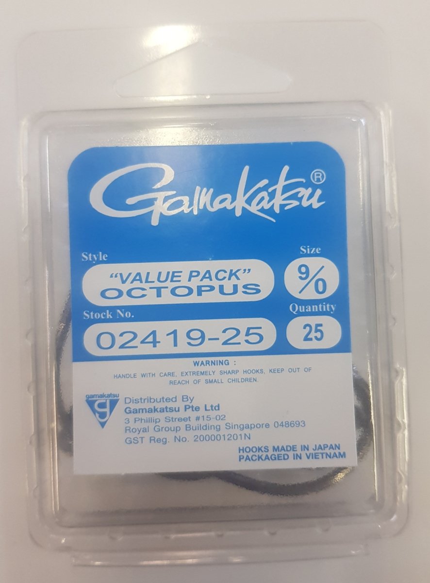 Cheap Gamakatsu Octopus Hook Black Size 9/0 ,25 Per pack (2254)